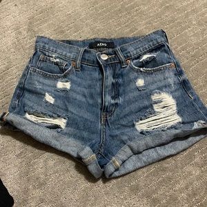 ripped aeropostale jean shorts